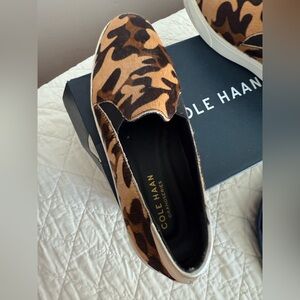 Cole Haan Women's Tan and Black Slip-On Sneakers